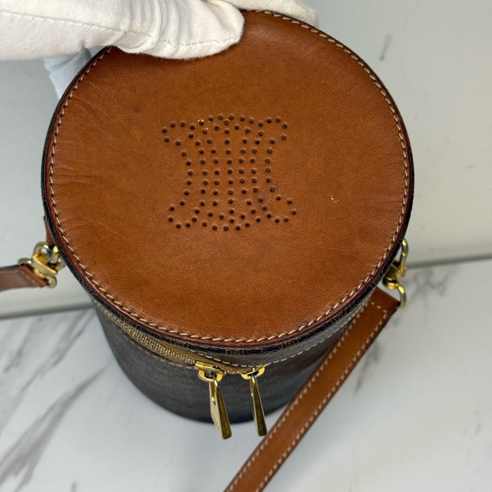 RARE CELINE MACADAM CYLINDA SHOULD BAG - Picture 5 of 10